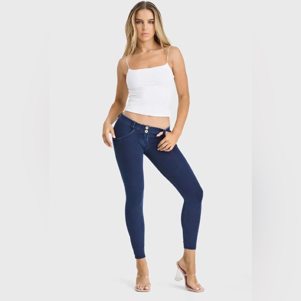 freddy WR.UP medium wash low rise legging jeans Sz M